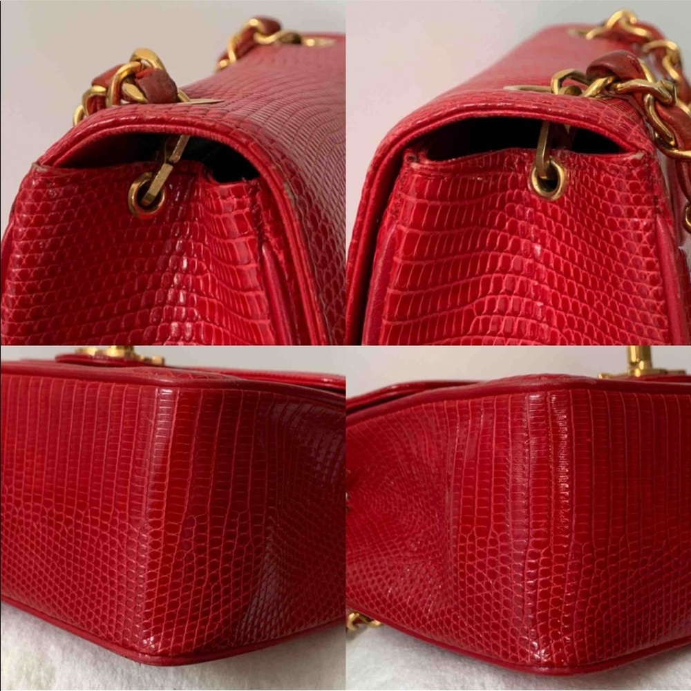 RARE Chanel Red Lizard square mini collectible - Picture 11 of 16
